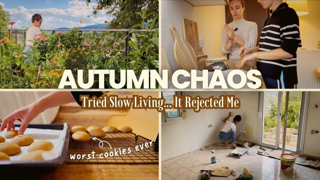 Slow Living but Make It Chaotic | Painting Walls, Planting & Baking Gone Wrong