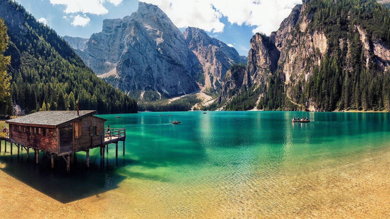      Pragser Wildsee Lake Lago Di Braies - Dolomites Italy 🇮🇹  #Tyrol #LagoDiBraies #Italy