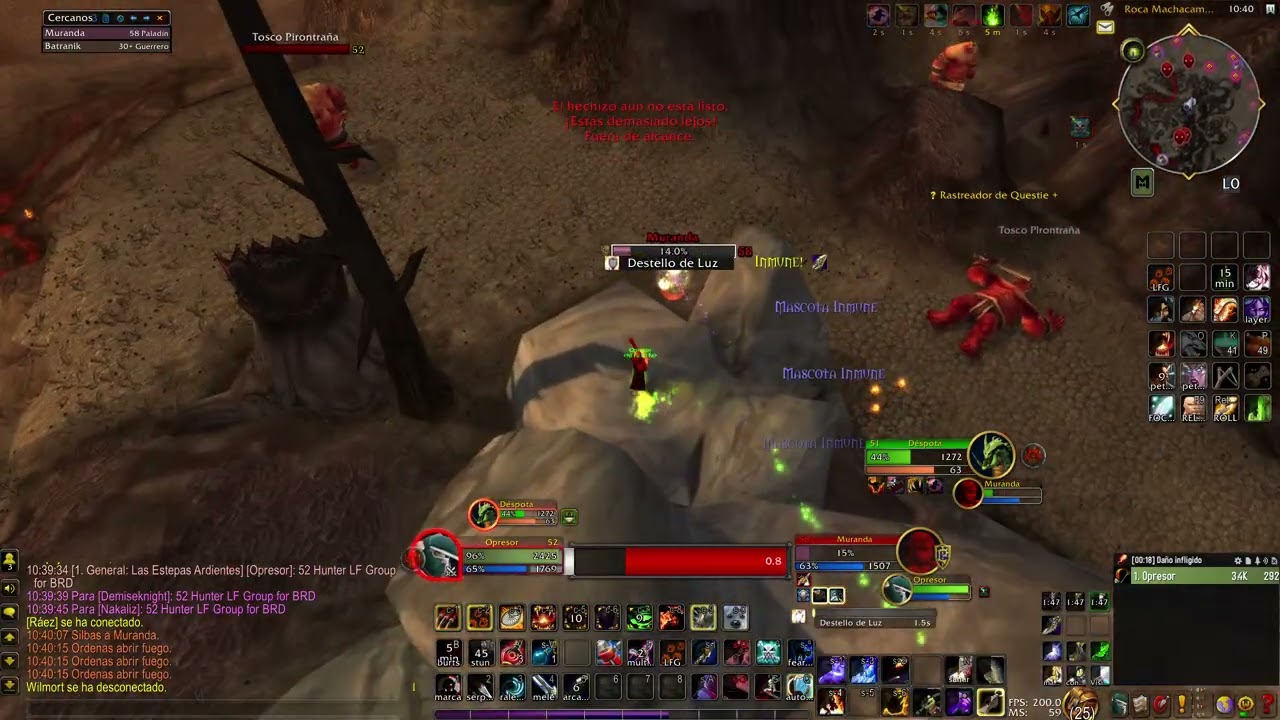 wow tbc hunter 52 vs pala 558