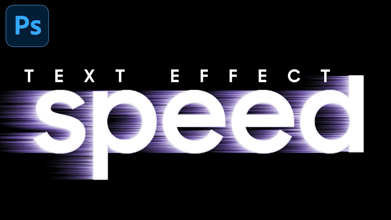 Moving Speed Text Effect in Photoshop: Easy Tutorial #photoshop