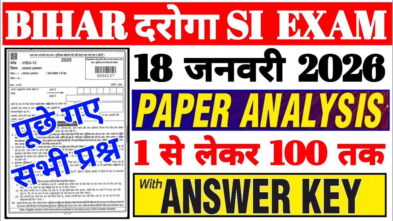 Bihar Police SI Exam Analysis 2026 | Bihar Daroga Today Exam Review | Bihar Daroga Paper Analysis
