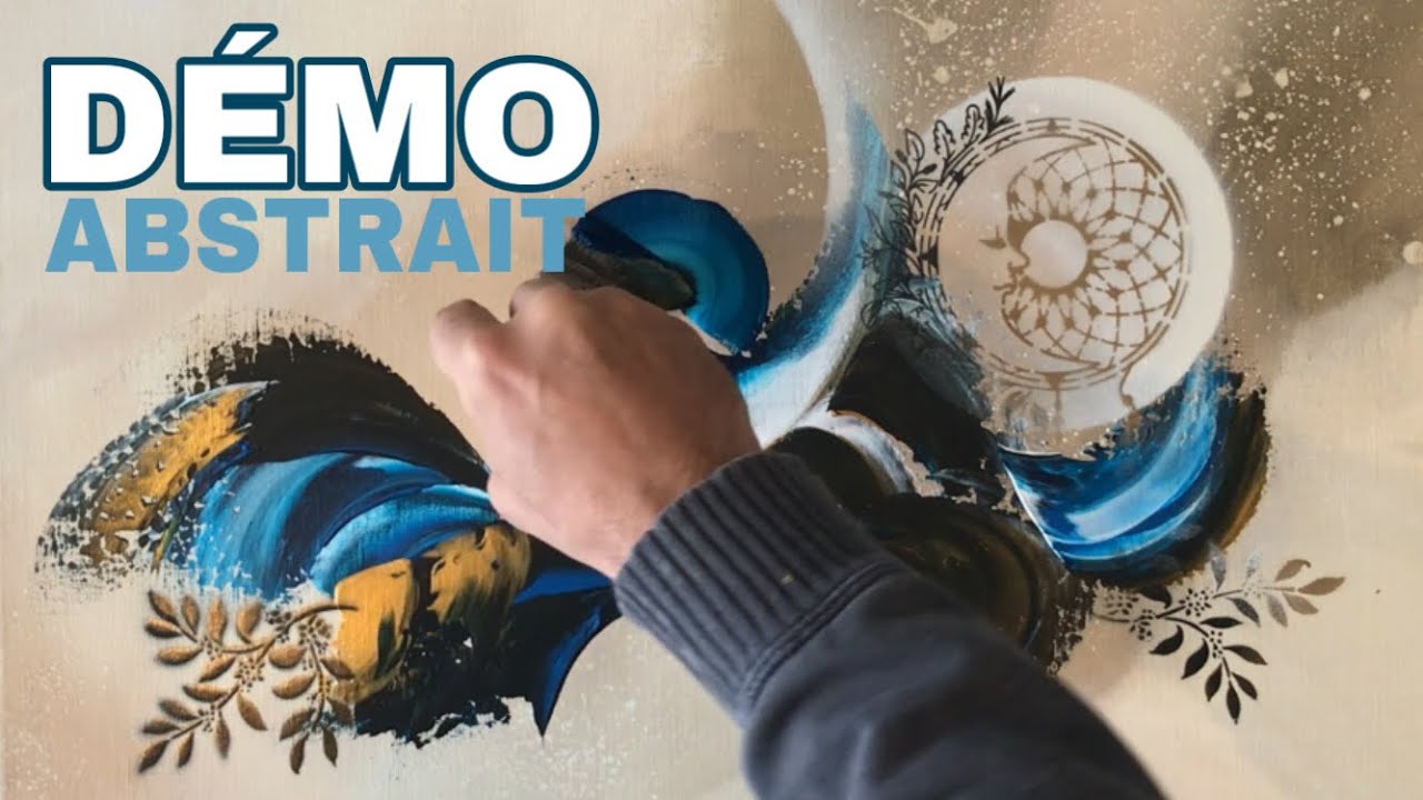 Démonstration de peinture abstraite