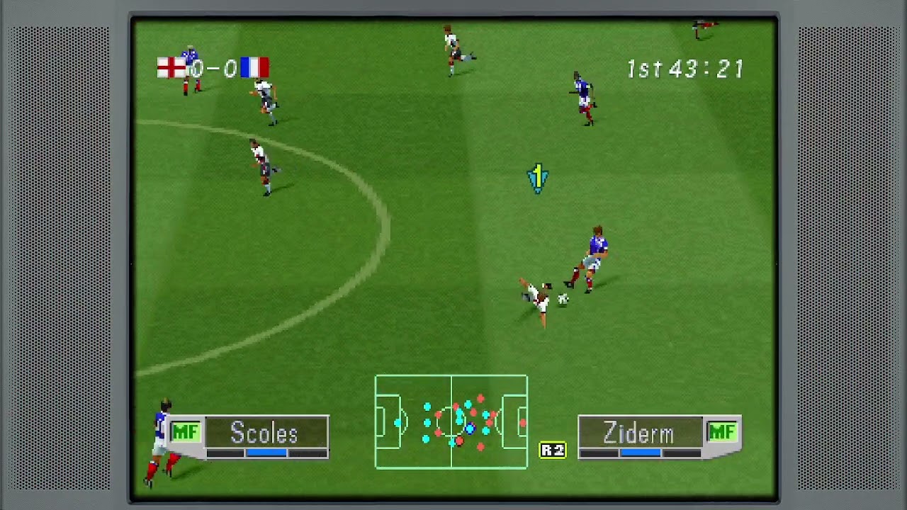 England - France (ISS Pro 98 | PS1 Gameplay)