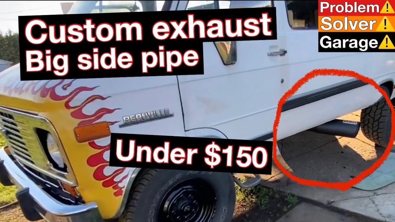 Custom exhaust! (big exhaust side pipe) big exhaust tip for under $150 Loud Custom exhaust