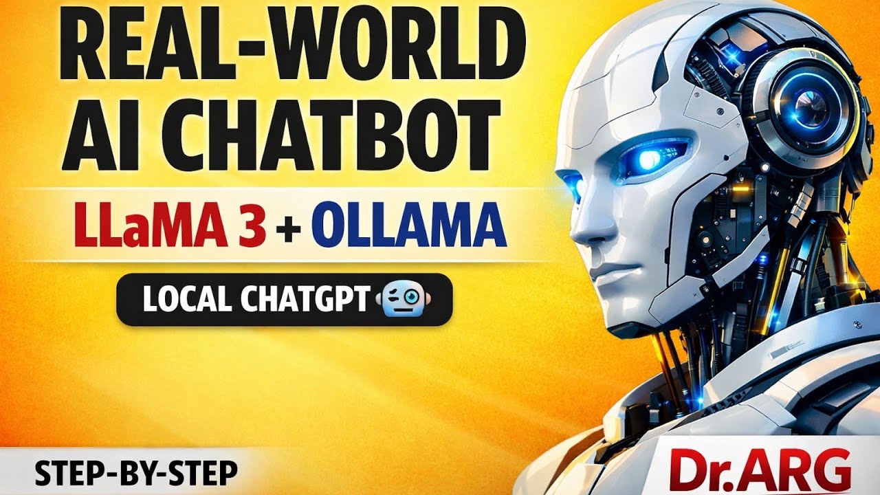 Real-World AI Chatbot 🤖 | Local ChatGPT using LLaMA 3 + Ollama | Step-by-Step (Hindi + English)