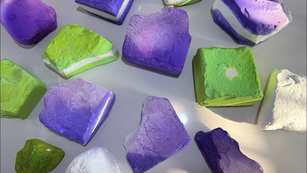 Jumbo Dyed chalk丨染色巨大块粉笔丨ASMR