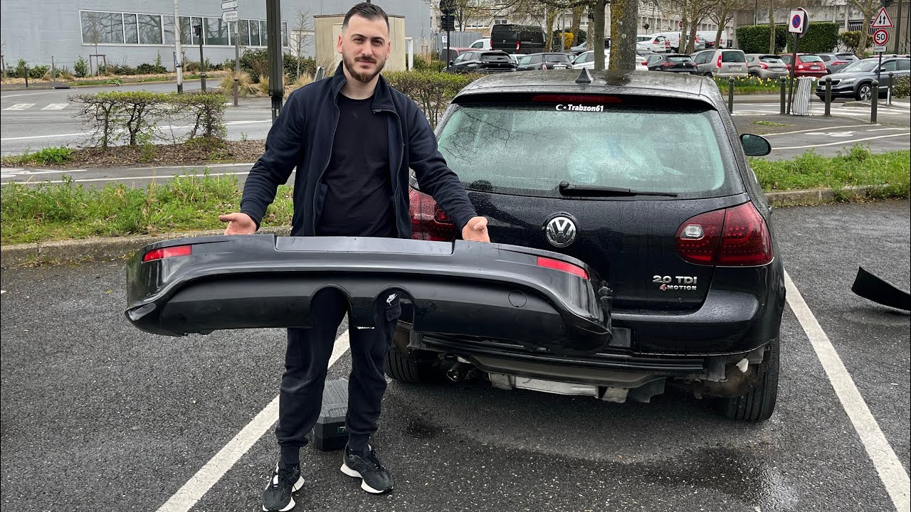 Golf 5 installation du diffuseur arrière r32