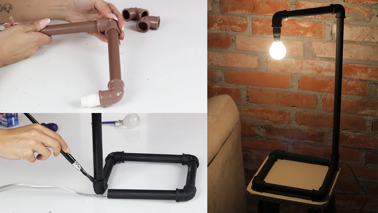 Luminária industrial com canos de PVC: aprenda a fazer!
