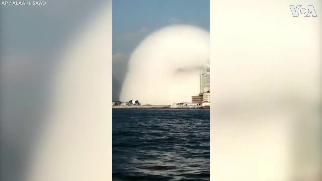 Beirut explosion: Diver captures moment of blast as seen from the water