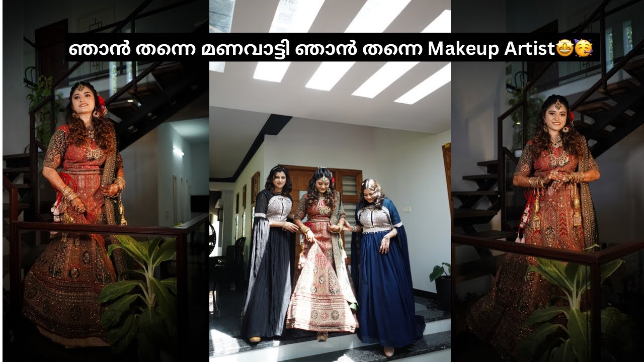 Wedding നു ഒറ്റയ്ക്കു ഒരുങ്ങി😘My dream makeover🥹🥰Wedding Day Makeover #vlog #selfmakeup