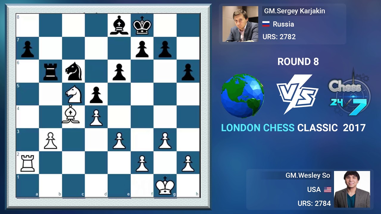 Wesley So vs Sergey Karjakin| London Chess Classic (2017) | Round 8