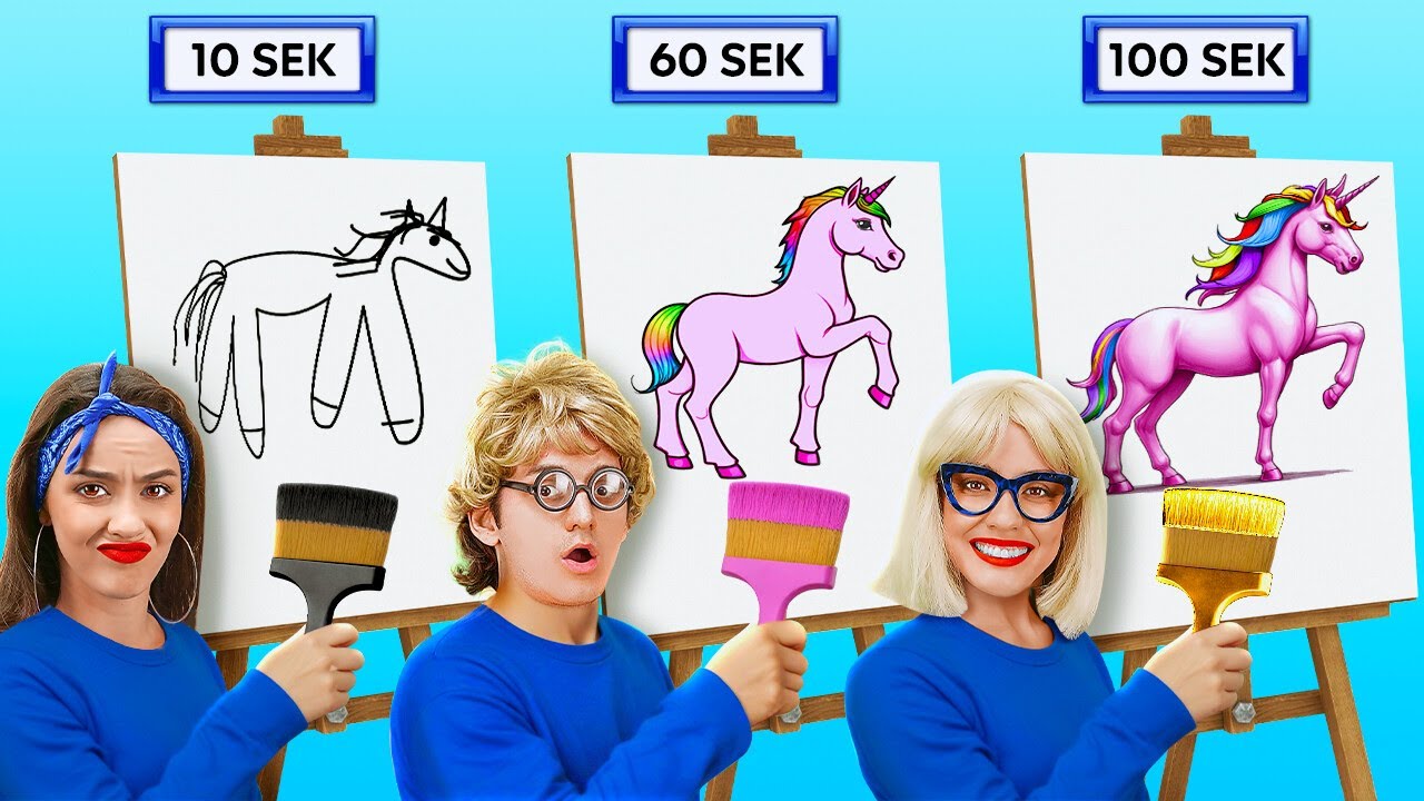 LUSTIGES SCHUL-KUNST-DUELL || Kunst für kreative Köpfe! Fantastische Zeichen-Tricks von 123 GO! FOOD