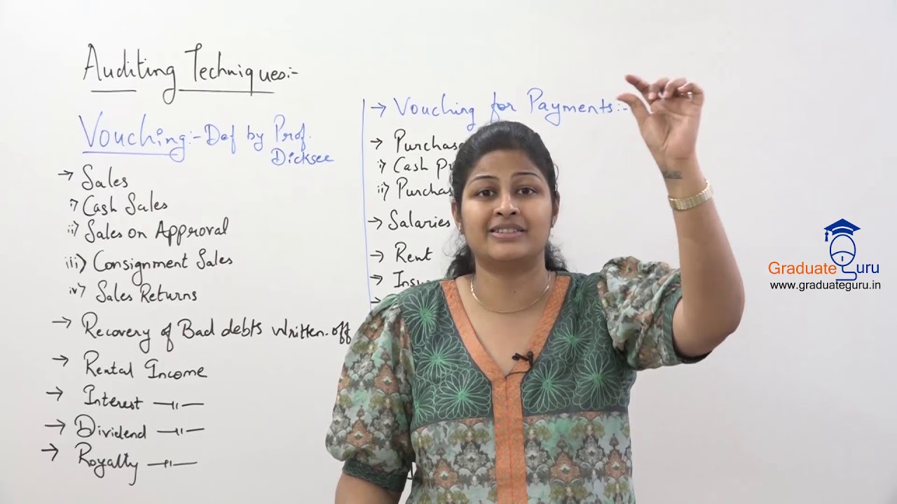 Auditing - Vouching and verification - Vouching Income
