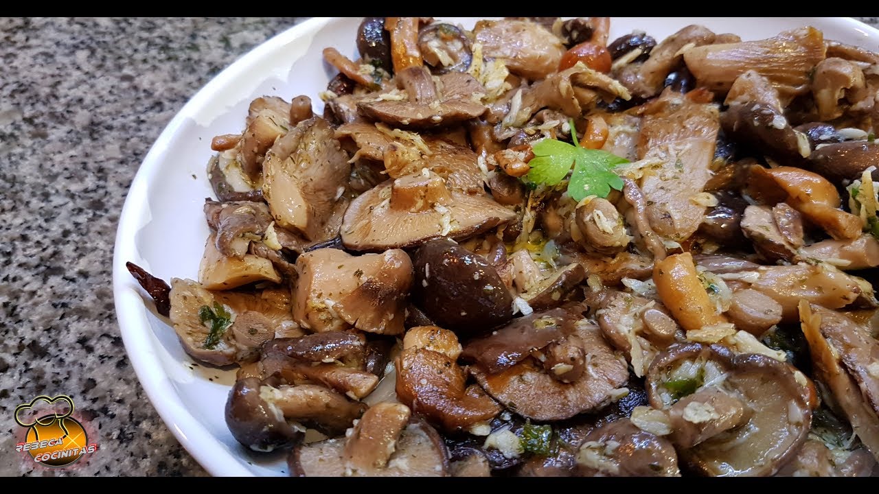 Грибы с чесноком