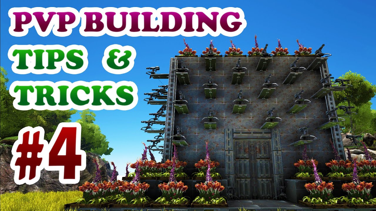 ARK | Advanced PVP Building Design Tips&Tricks Ep4 | Auto Turrets + Plant X Defense and Base Raid