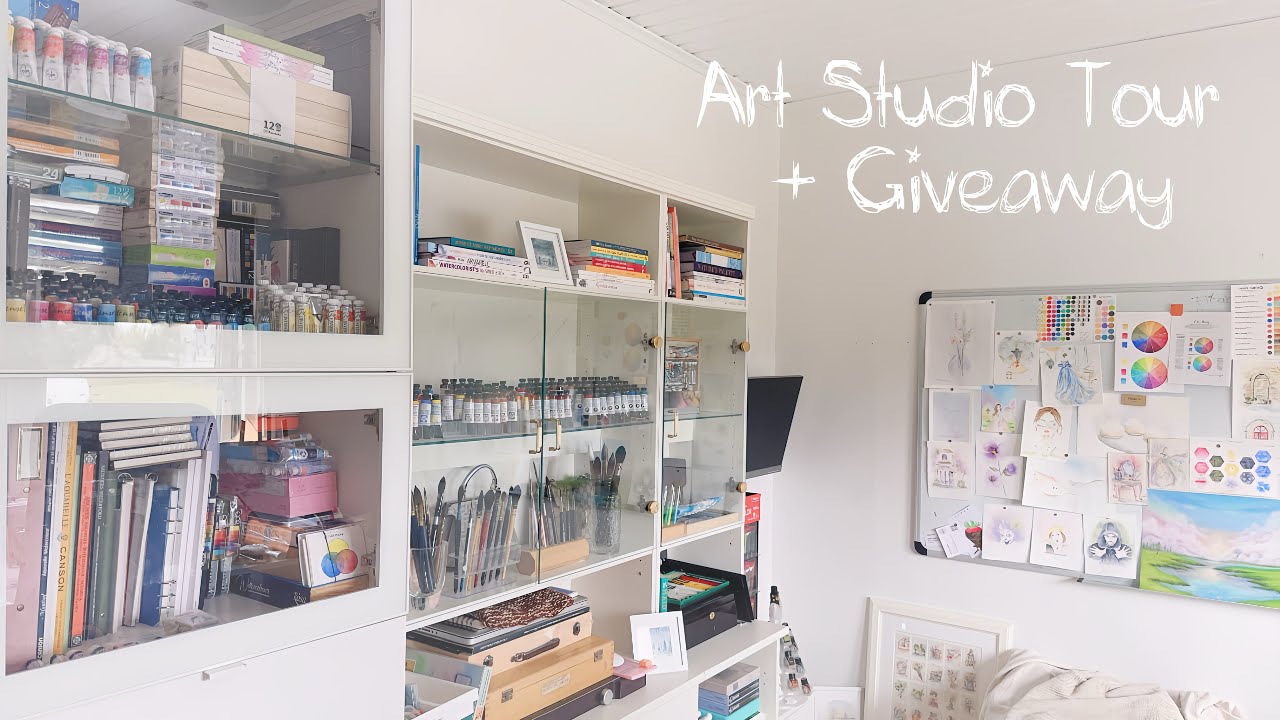 My Art Studio & Art Materials Collection + Anniversary Giveaway