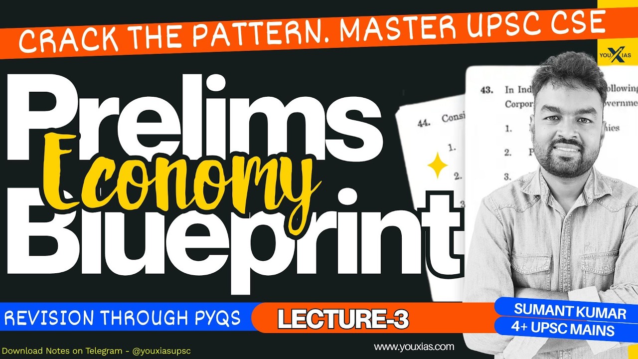 Prelims Blueprint Revision through PYQs | UPSC 2026 Economy | L3 | Sumant SIR at YOUXIAS