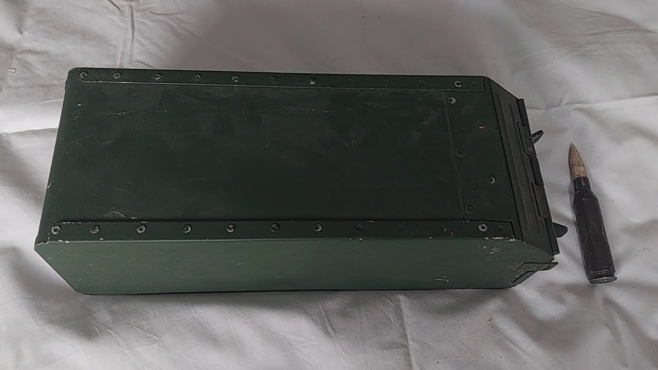 C1944-49 **RARE** 14.5mm KPV/KPVT Heavy MG Ammo Box w/ Inert 14.5x114mm Round (Davey's Antique Arms)