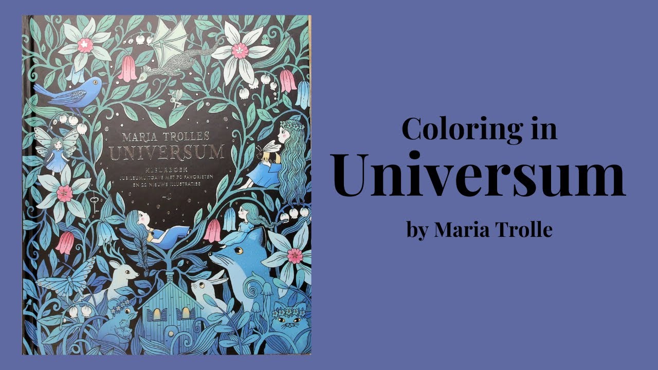 Coloring in Universum by Maria Trolle #adultcoloringchannel