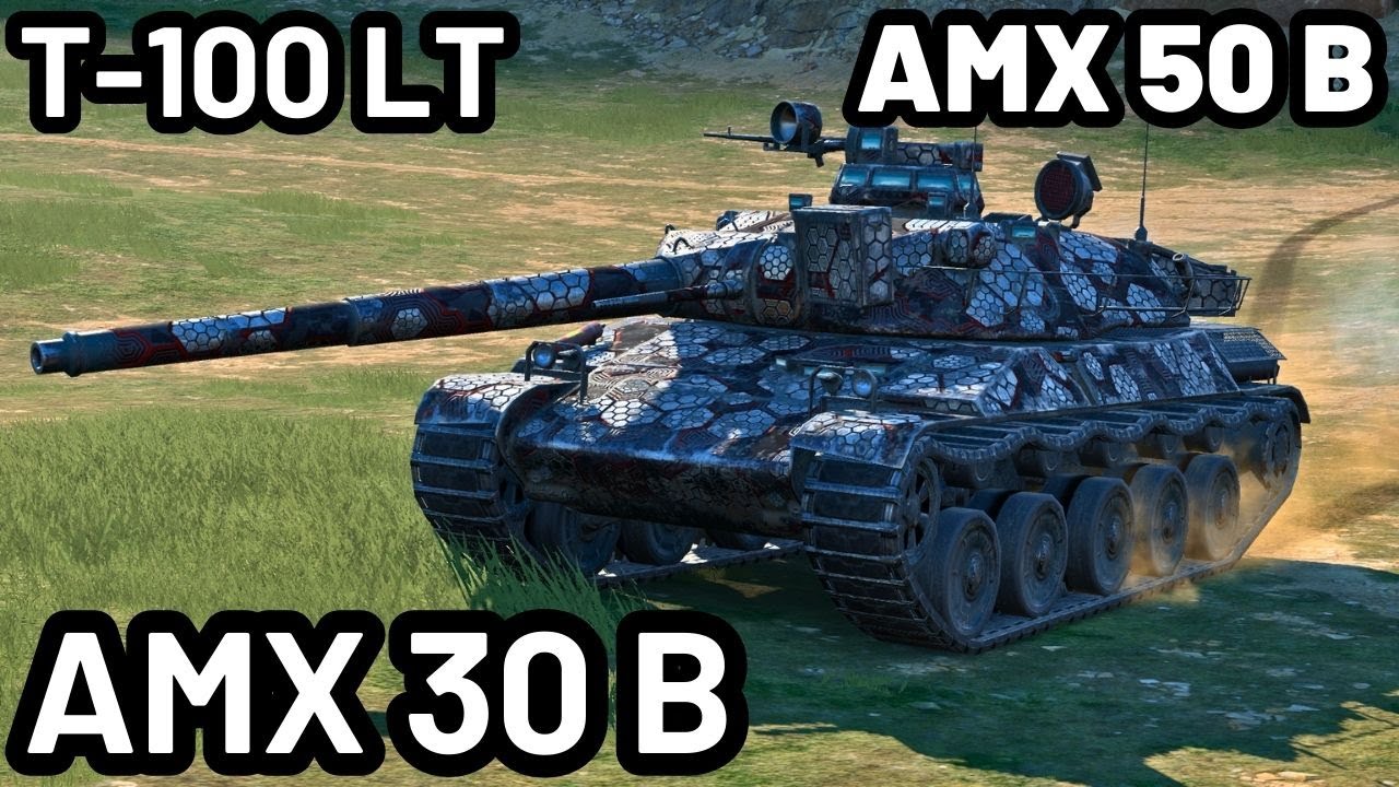 AMX 30 B, T-100 LT, AMX 50 B | WOT Blitz Pro Replays