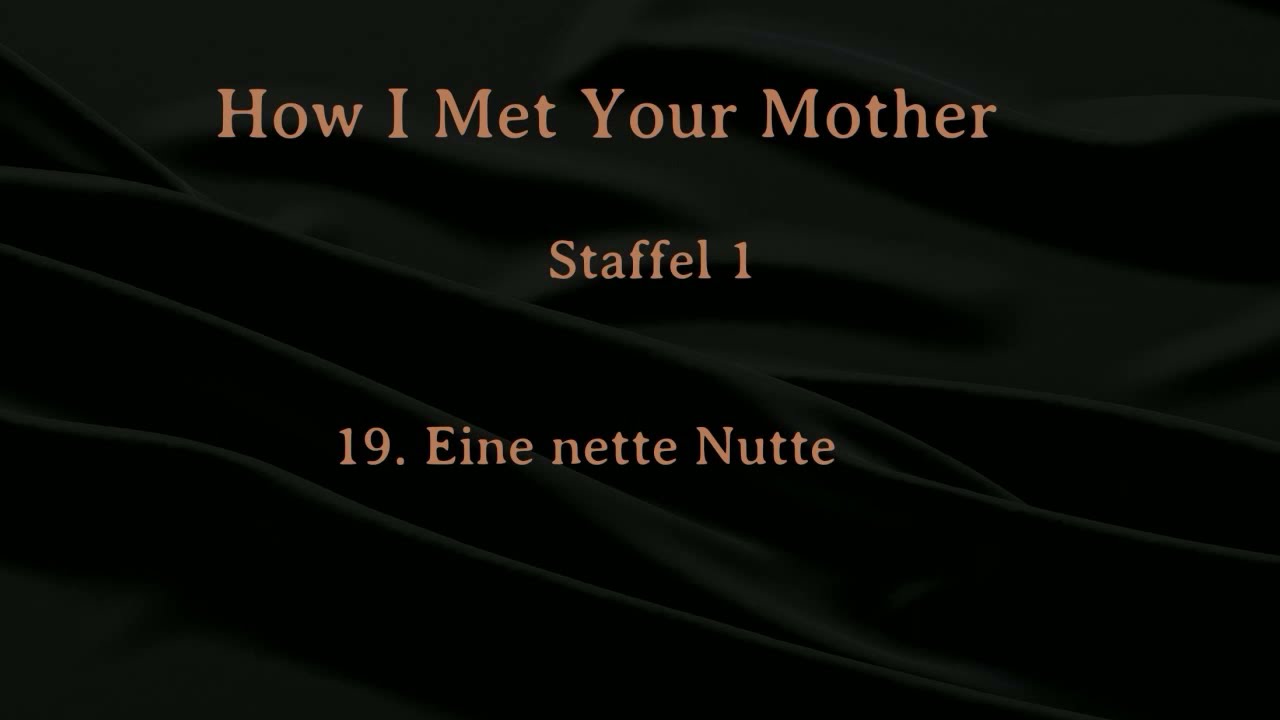 How I Met Your Mother Staffel 1F 19 - 22 ,tonspur , einschlafen