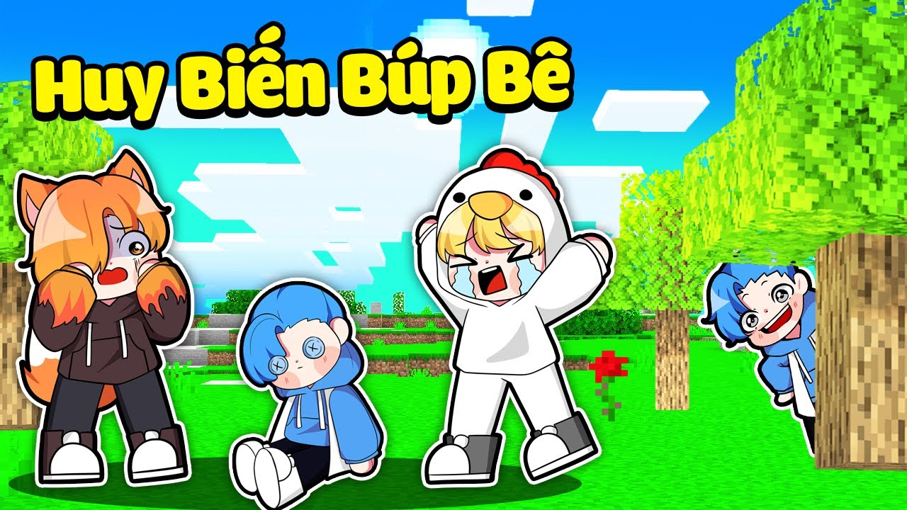HUY NOOB THỬ LÒNG GIẢ BÚP BÊ TROLL SINH TỐ TRONG MINECRAFT*NẾU NHƯ HUY NOOB BIẾN THÀNH BÚP BÊ 🎎🤣