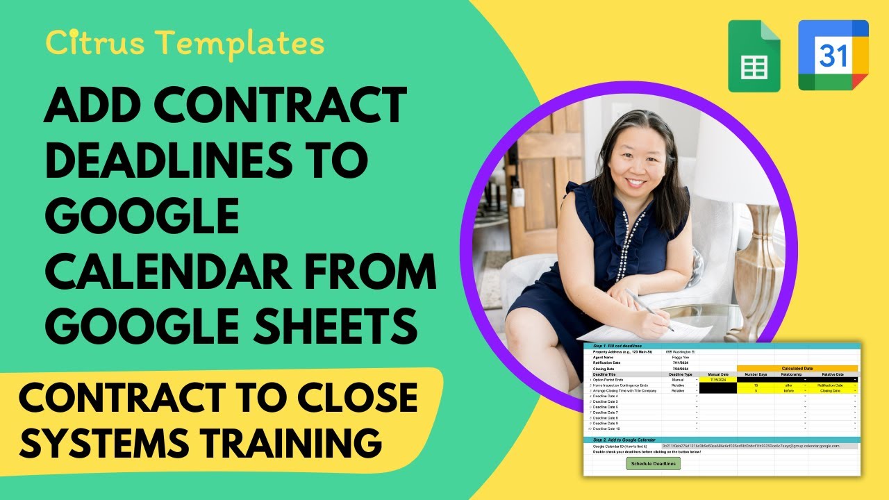 Template Walkthrough -  Automatically Add Contract Deadlines from Google Sheet to Google Calendar
