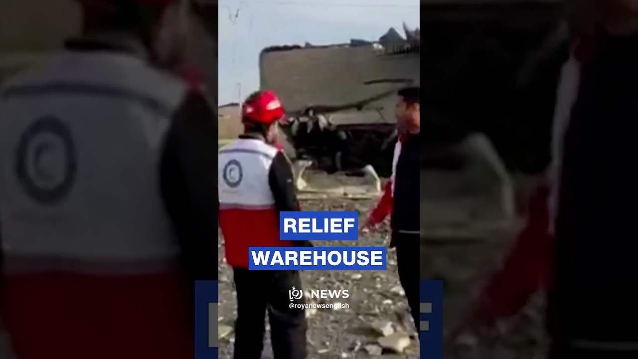 🇮🇷 Iranian Red Crescent footage of strike aftermath at relief warehouse in country's southwest