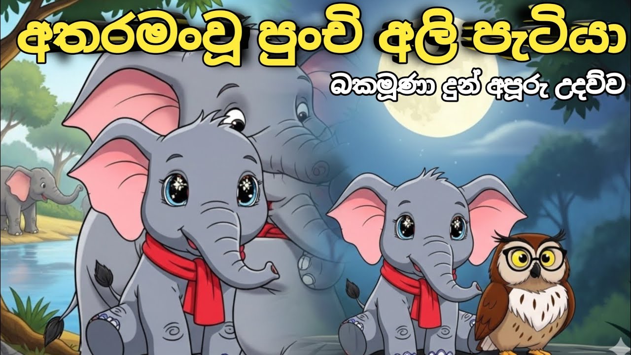 පුංචි අලි පැටියට වෙච්ච අපූරු වැඩේ🐘🦉🍃beautiful kids story 