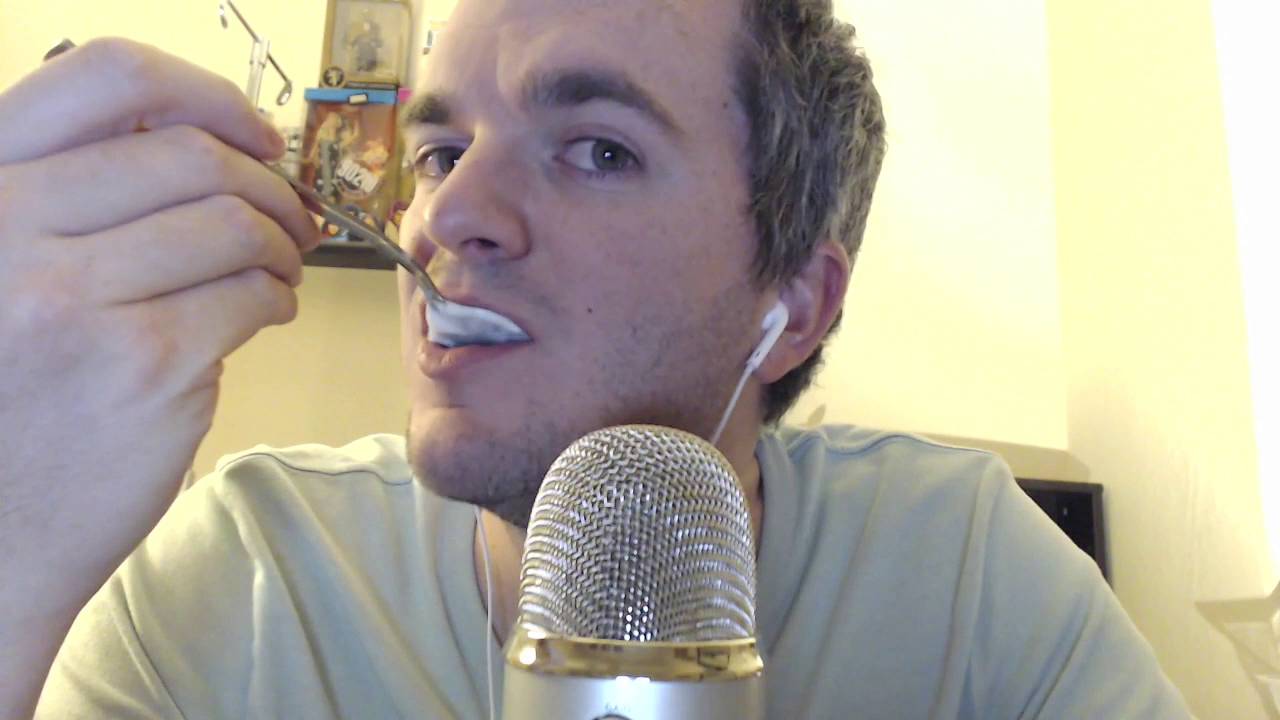 Eating Yogurt Mouth Sounds for ASMR