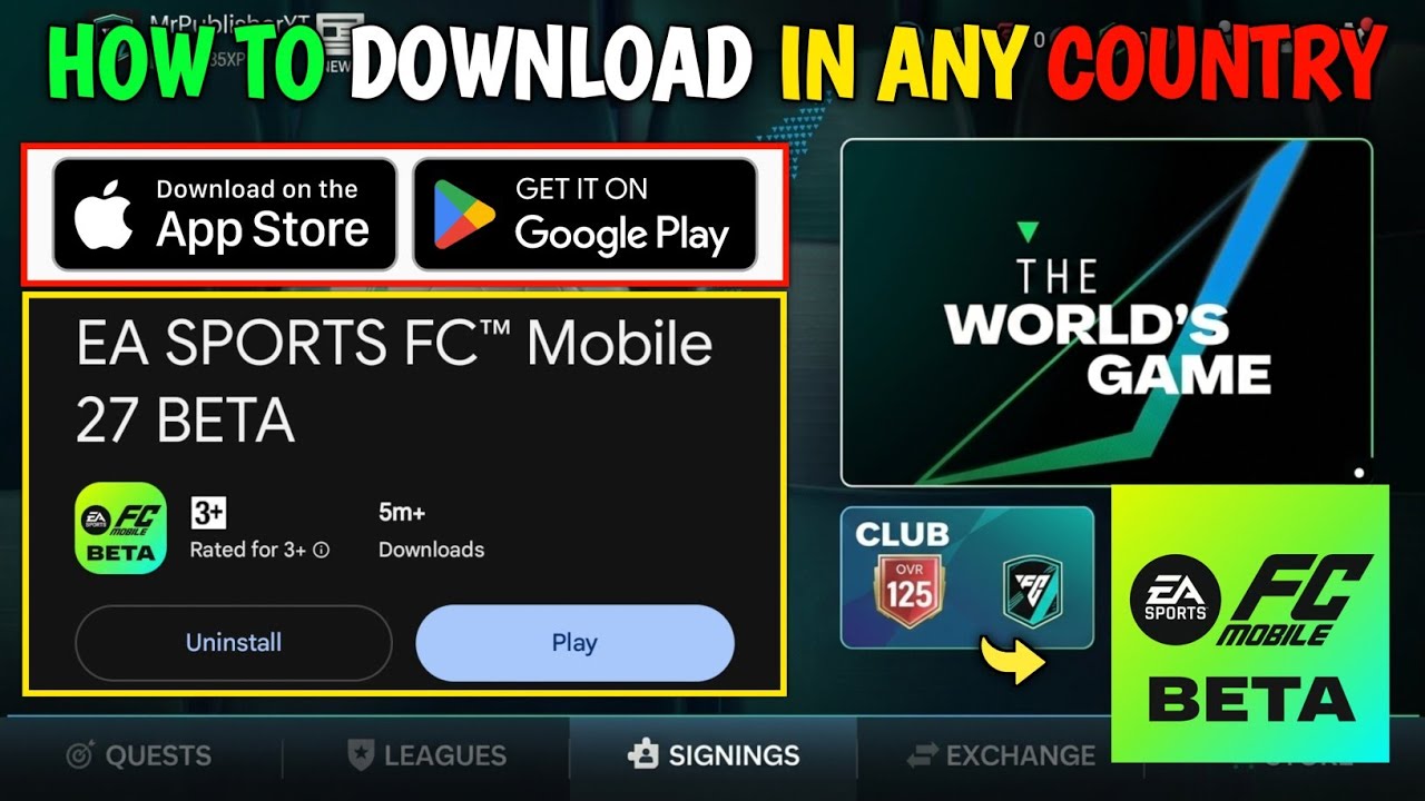 Как скачать и установить FC MOBILE 27 BETA (Ранний доступ): Пошаговое руководство | Работает 100%
