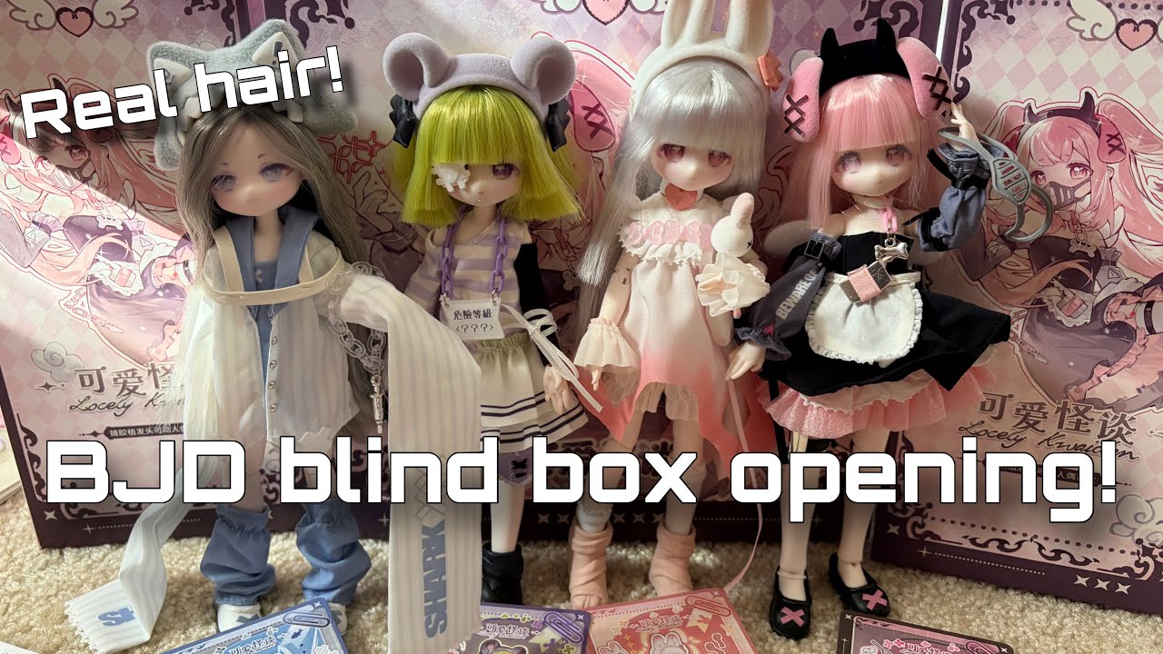 BLIND BOX DOLLS WITH REAL HAIR! Kikagoods Lovely Kwaidan BJD blind box set opening!
