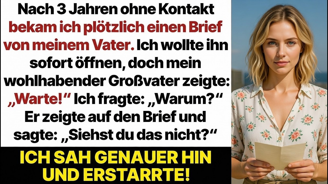 Nach drei Jahren bekam ich einen Brief von meinem Vater – ich traute meinen Augen nicht!