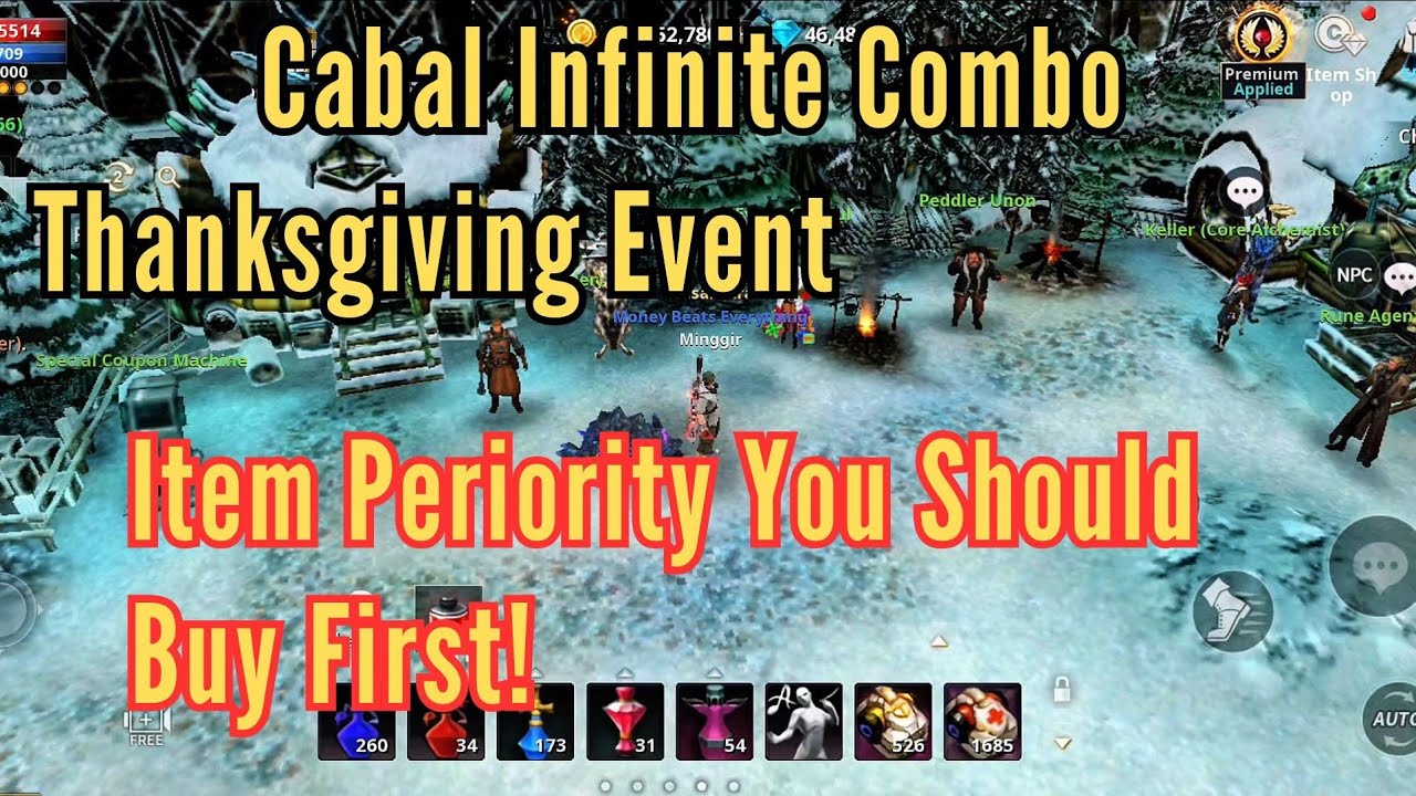 Cabal Infinite Combo Thanksgiving Event Items You Should Buy First!