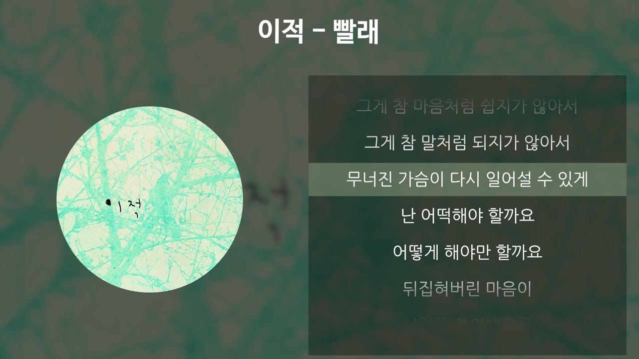 이적 - 빨래 [가사/Lyrics]