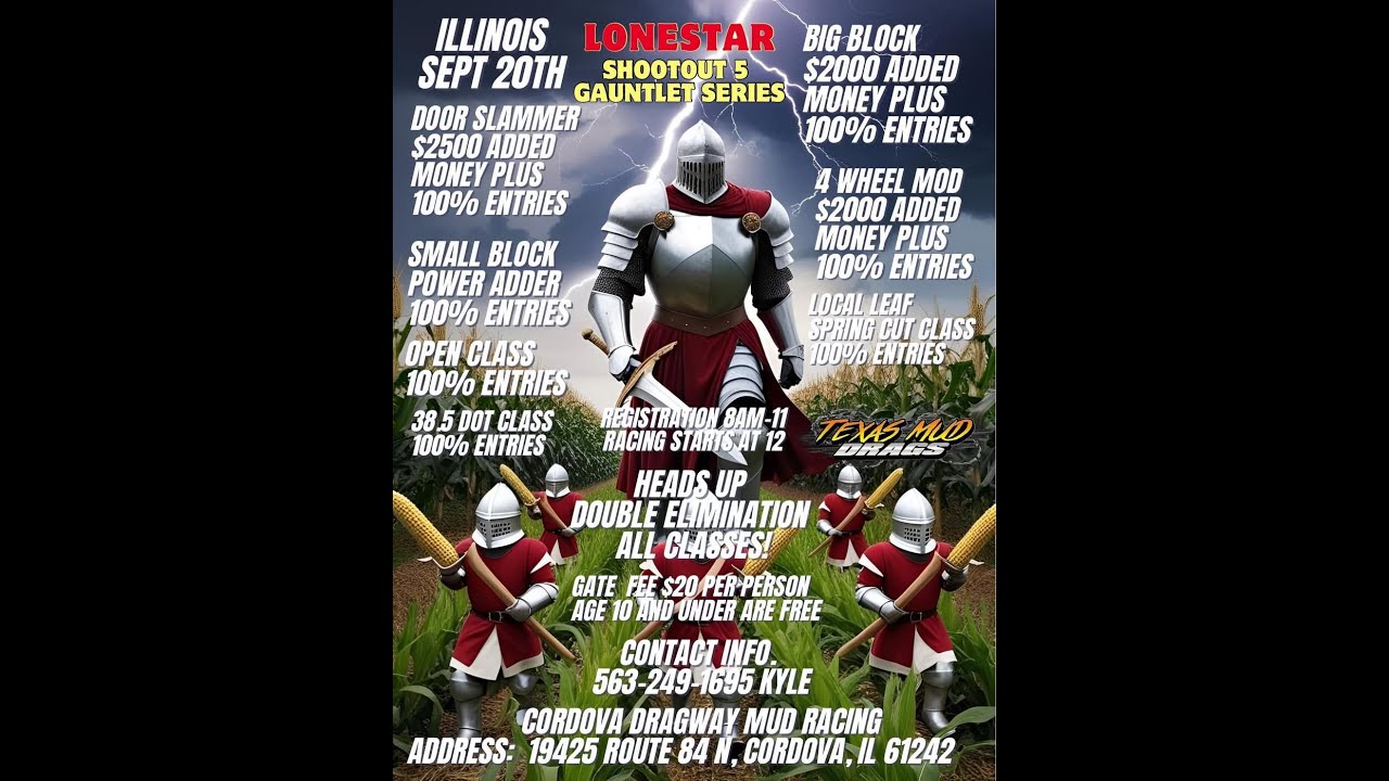 Cordova, IL September 20, 2025 Texas Mud Drags