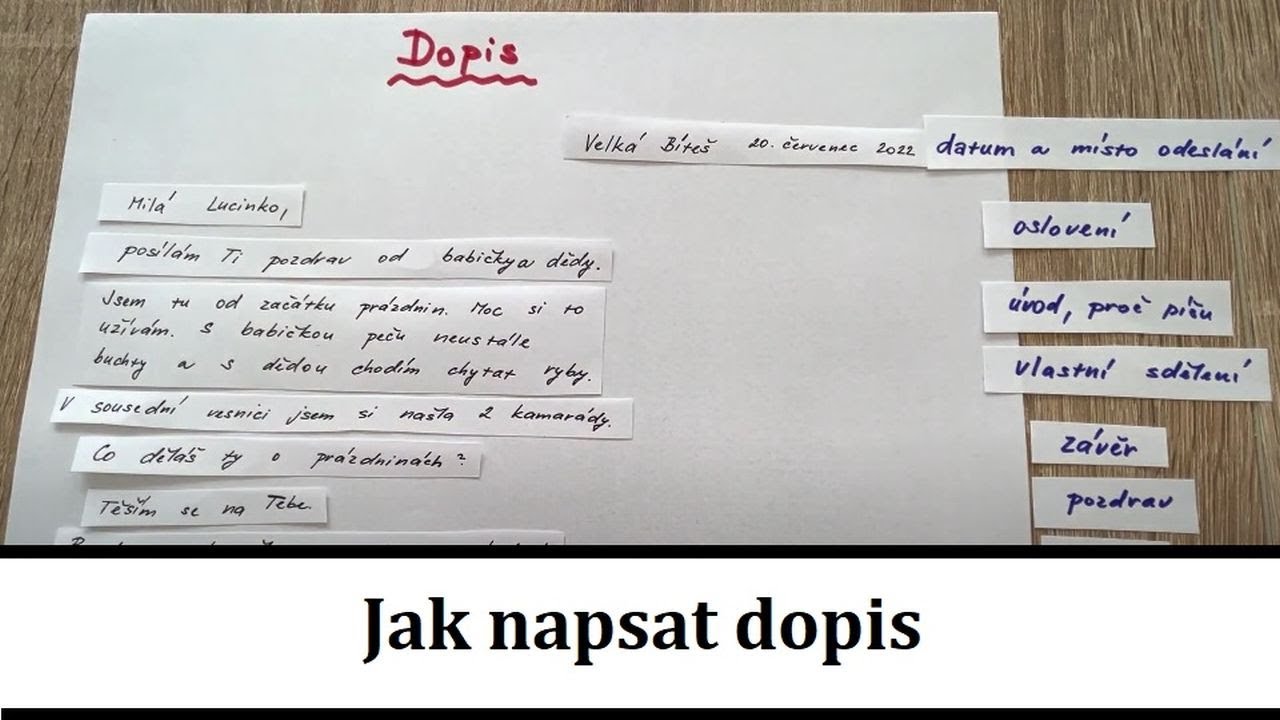 Sloh - Jak napsat dopis