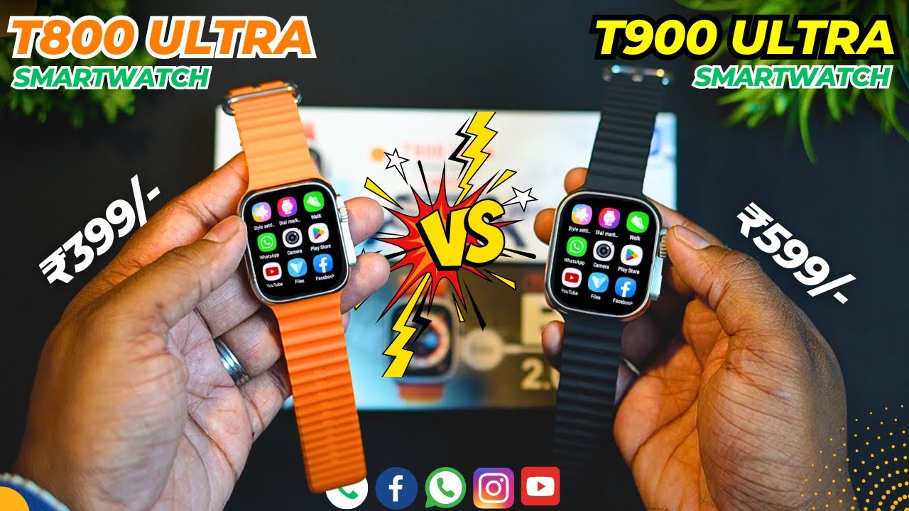 T800 Ultra Vs T900 Ultra Smartwatch | Which Is Best??? 🔥
