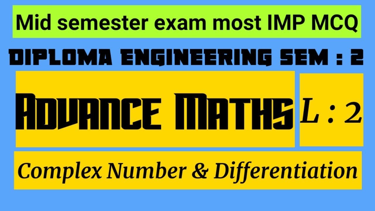Most important MCQ For GTU DiplomaSem2 Advance Mathematics L :2 by Parmarsir