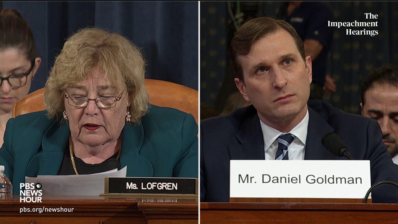 WATCH: Rep. Zoe Lofgren’s full questioning of Daniel Goldman | Trump's first impeachment