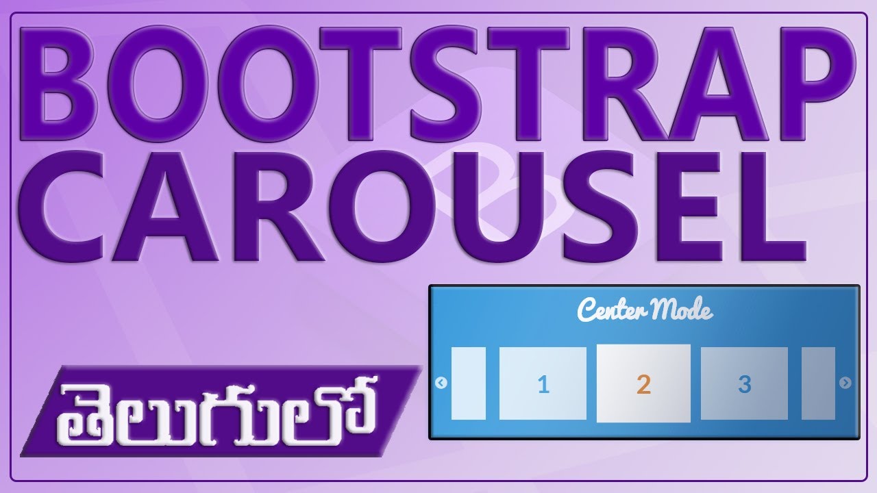 BOOTSTRAP CAROUSEL | BOOTSTRAP IN TELUGU