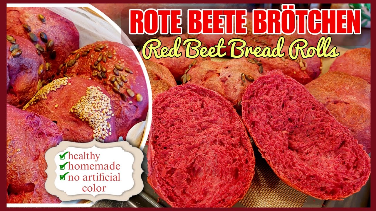 Beetroot Bread Rolls Recipe | Rote Bete  Brötchen Rezept | Homemade Healthy Bread