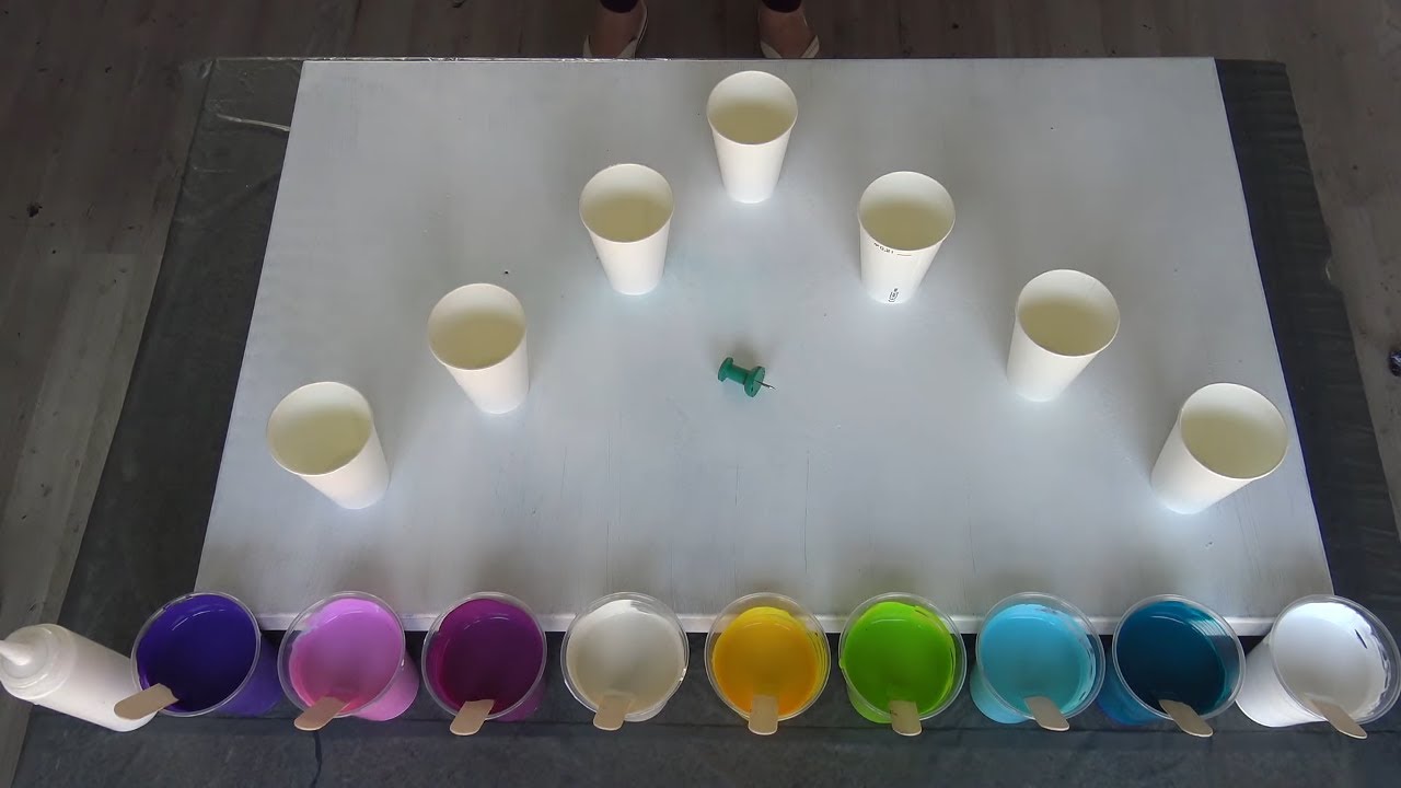 (771) 7 FLOATING CUPS ~ Acrylic pour painting ~ Fluid art tutorial ~ Modern abstract Art