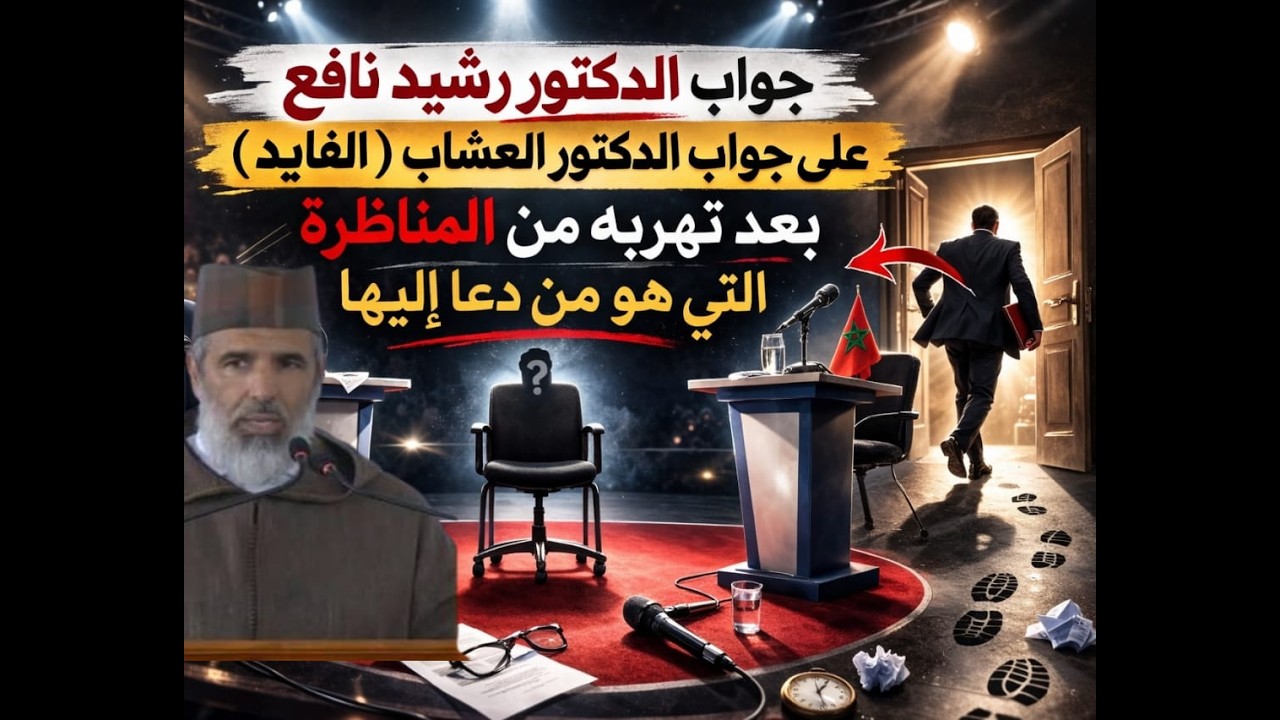 جواب الدكتور رشيد نافع على جواب الدكتور العشاب (الفايد) بعد تهربه من المناظرة التي هو من دعا إليها