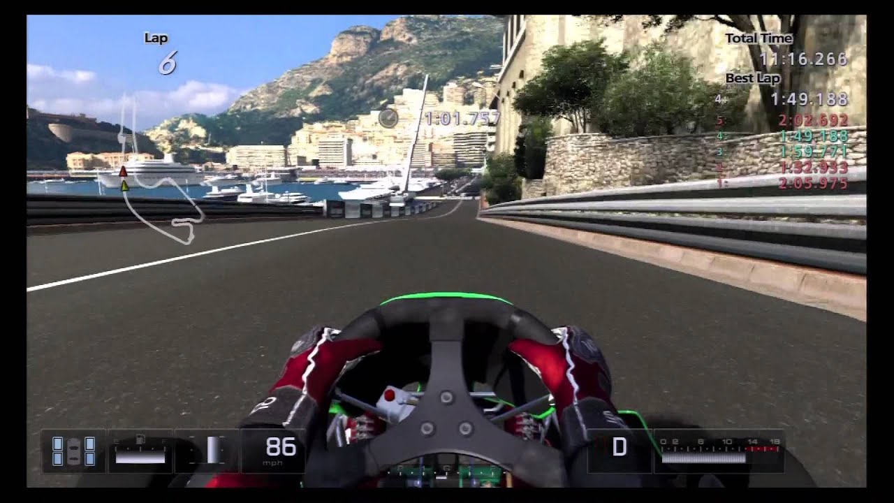 Gran Turismo 5: Racing Kart 100 Monte Carlo (Cote D'Azur) Fastlap 1:47.848