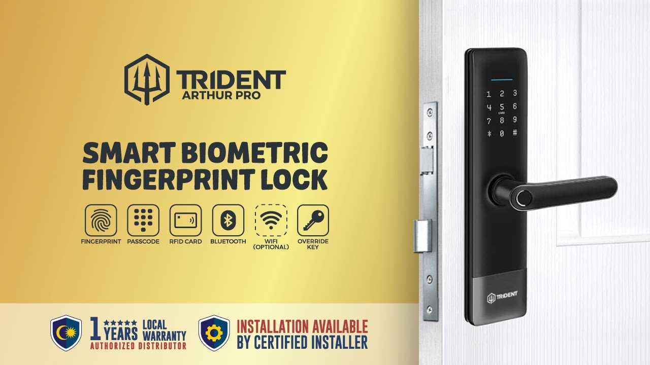 TRIDENT ARTHUR PRO Smart Digital Door Lock - fingerprint card code key bluetooth wifi REVIEW