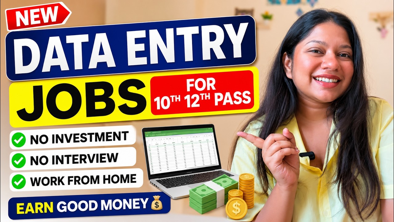 New Work From Home Jobs 2026 | Data Entry Job | Online Jobs At Home | Verified WFH 12th Pass Jobs