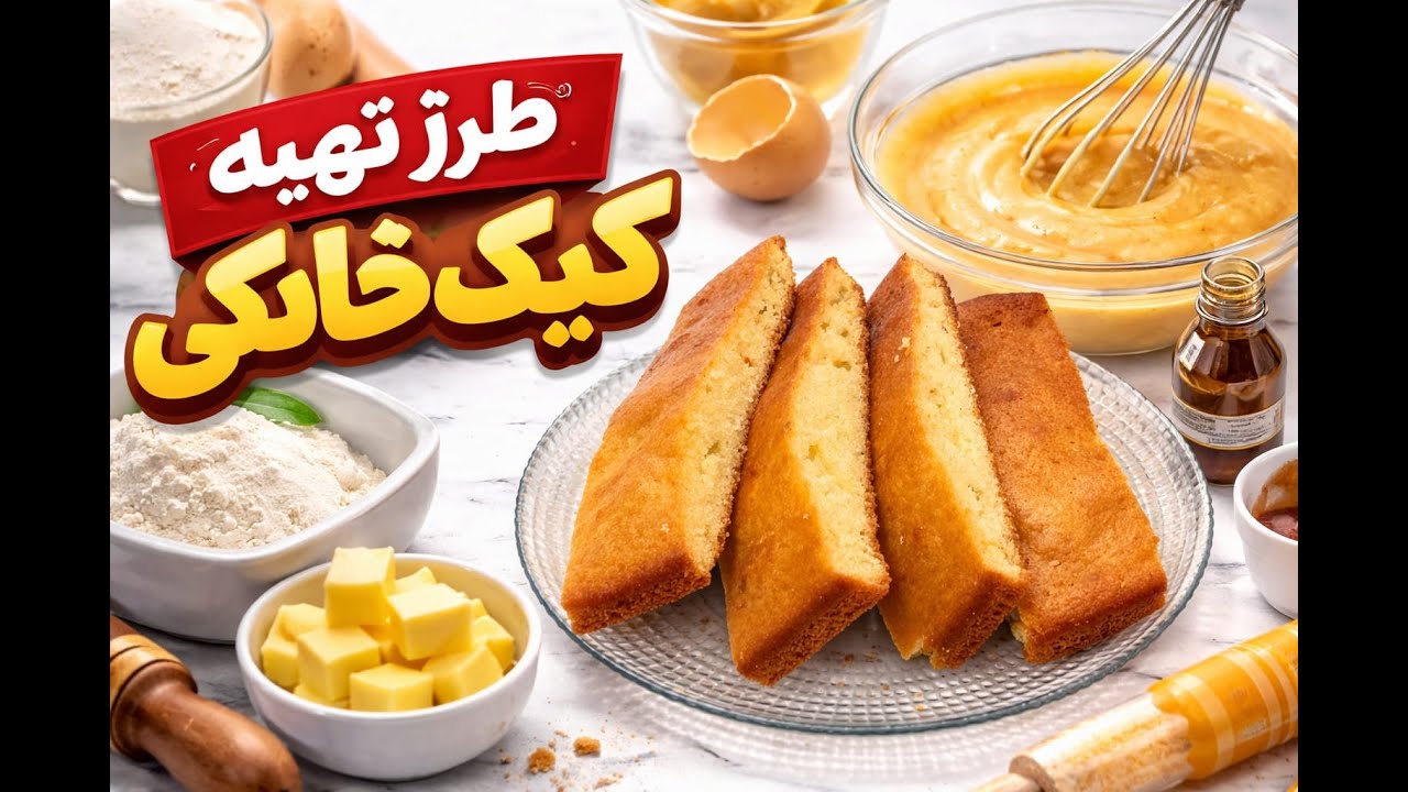 طرز تهیه کیک خانگی نرم و خوش‌مزه | آموزش ساده و حرفه‌ای کیک در خانه