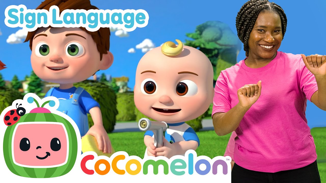 Car Wash Song | CoComelon with ASL | 🖐️ Sign Language for Babies 🖐️
