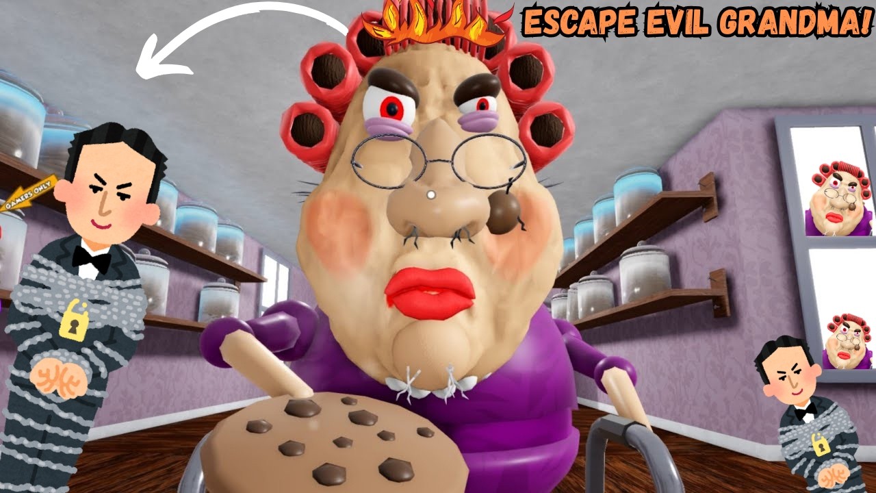 ESCAPE EVIL GRANDMA ! (FIRST PERSON OBBY) ROBLOX Gameplay Walkthrough No Death 4K #roblox